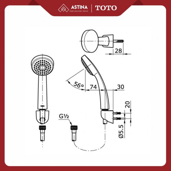 Hand Shower TOTO THX17NB / Hand Shower Set Toto THX17NB Hand Shower TOTO THX17NB / Hand Shower Set Toto THX17NB