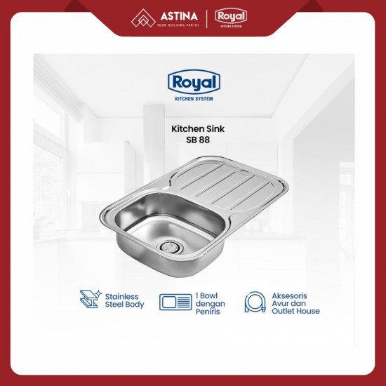 Washbak / Bak Cuci Piring Royal SB 88 795 x 500 x 160 Washbak / Bak Cuci Piring Royal SB 88 795 x 500 x 160
