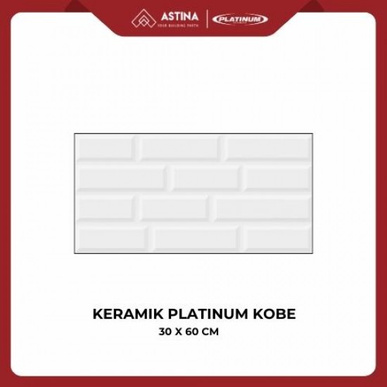 Keramik Dinding Platinum Kobe White Embossed Glossy REC 30x60 cm Keramik Dinding Platinum Kobe White Embossed Glossy REC 30x60 cm