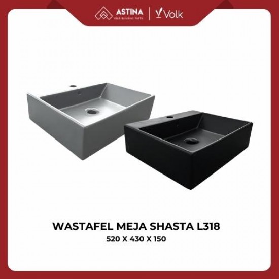 Wastafel Meja Volk Shasta A318 Kotak Matt (520 X 430 X 150) Wastafel Meja Volk Shasta A318 Kotak Matt (520 X 430 X 150)
