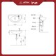 Wastafel Gantung Keramik / Wall Hung INA L10AG White Wastafel Gantung Keramik / Wall Hung INA L10AG White