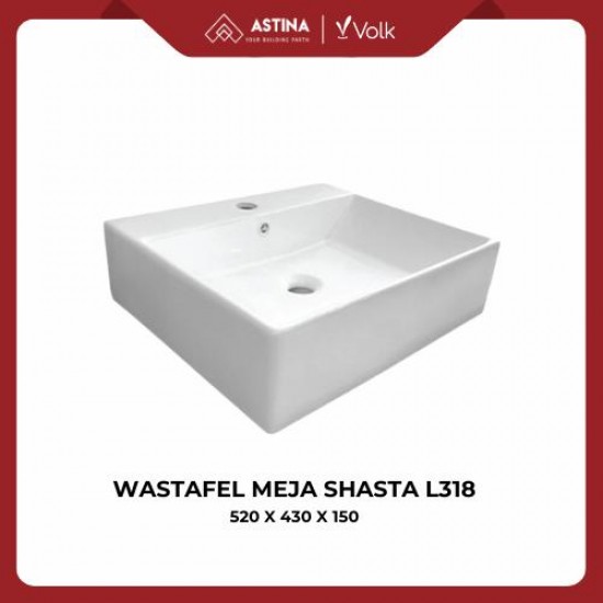 Wastafel Meja Volk Shasta A318 Kotak Putih Glossy (520 X 430 X 150) Wastafel Meja Volk Shasta A318 Kotak Putih Glossy (520 X 430 X 150)