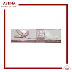 Lis Keramik Dinding Drupadi Pink / Lis Dinding 6.5x25 cm / Lis Keramik Dinding Timbul