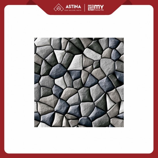 Keramik Motif Batu Pebble Stone My Premier 50 x 50 cm Glossy