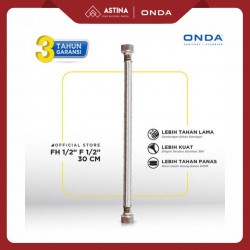 ONDA HWF Hot Water Flexible Hose Kaku Selang Fleksibel 1/2" Kran Fleksibel 30cm