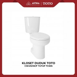 Kloset Duduk TOTO CW415JW/F Tutup TC505 Jarak As 30cm