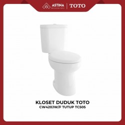 Kloset Duduk TOTO CW420JW/F Tutup TC505 Jarak As 50cm