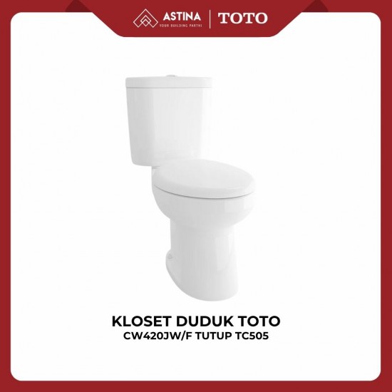 Kloset Duduk TOTO CW420JW/F Tutup TC505 Jarak As 50cm Kloset Duduk TOTO CW420JW/F Tutup TC505 Jarak As 50cm