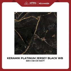 Keramik Lantai Platinum Jersey Black WB 60x60 cm Matt