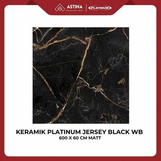 Keramik Lantai Platinum Jersey Black WB 60x60 cm Matt Keramik Lantai Platinum Jersey Black WB 60x60 cm Matt