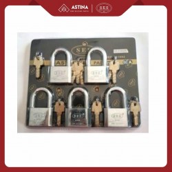 Paket Gembok 5 PCS SES 878-505 A Masterkey SS 50mm