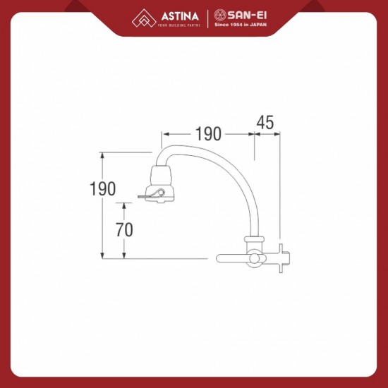Kran Dinding / Kran Bak Cuci Piring SAN-EI PA 59 JSX-PM With Filter Air (Blister) Kran Dinding / Kran Bak Cuci Piring SAN-EI PA 59 JSX-PM With Filter Air (Blister)