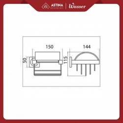 Tempat Tissue Toilet Stainless Steel Wasser BP 3005-1