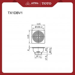 Floor Drain Kotak / Saringan Got TOTO TX1DBV1 Square