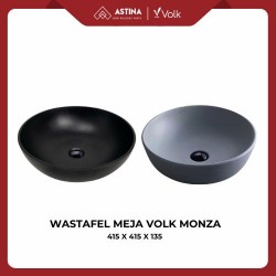 Wastafel Meja Bulat Volk Monza 558 Matt (415 x 415 x 135)