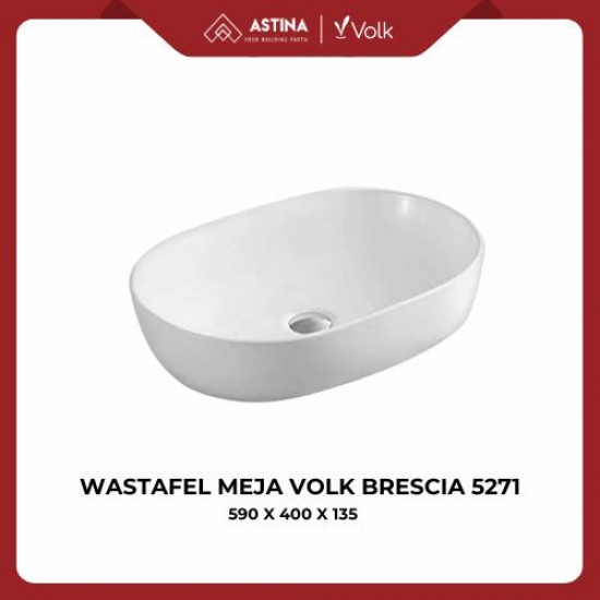 Wastafel Meja Volk Brescia 5271 Putih Glossy (590 x 400 x 135) Wastafel Meja Volk Brescia 5271 Putih Glossy (590 x 400 x 135)