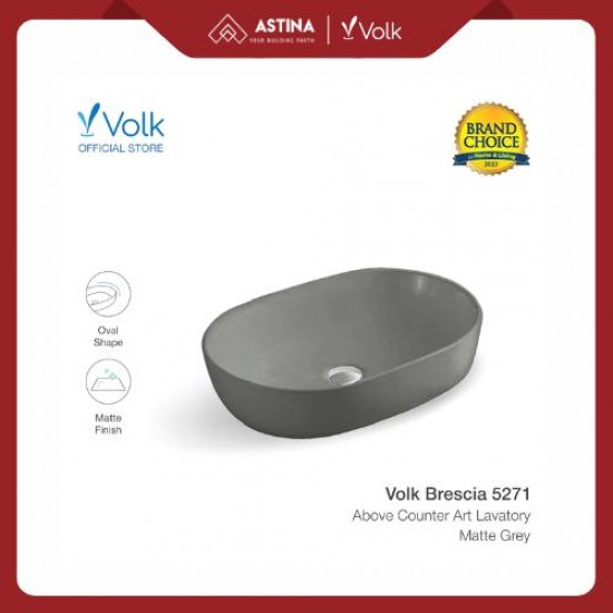 Wastafel Meja Volk Brescia 5271 Matt (590 x 400 x 135) Wastafel Meja Volk Brescia 5271 Matt (590 x 400 x 135)