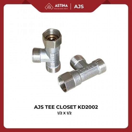 AJS TEE CLOSET KD2002 MUR HIDUP STAINLESS 1/2X1/2 AJS TEE CLOSET KD2002 MUR HIDUP STAINLESS 1/2X1/2