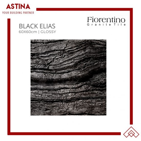 Granit Lantai Fiorentino Black Elias 60x60cm