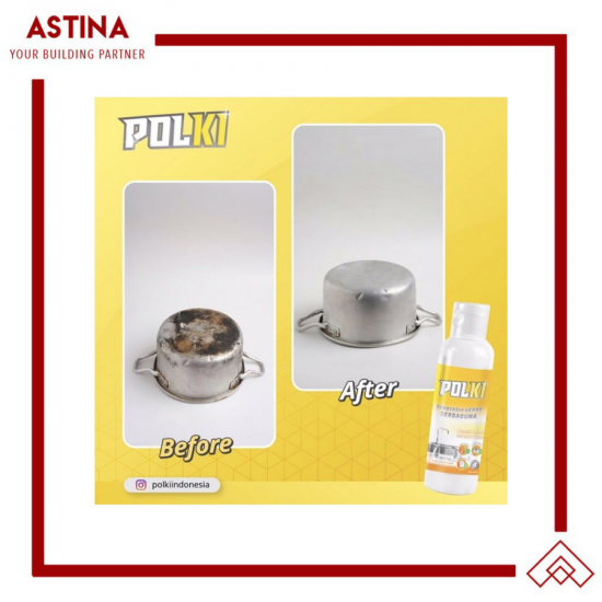 [FREE SPONS] Pembersih Kerak Air Polki 100ml Kaca Saniter Stainless Steel