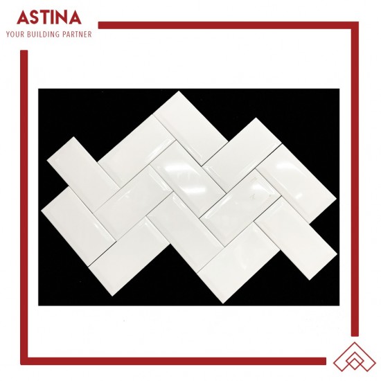 Subway Tile Mulia Signature Metro White & Black 10x20 Beveled Glossy