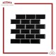 Subway Tile Mulia Signature Metro White & Black 10x20 Beveled Glossy