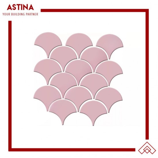 Singres Mosaic Interior Concave Pink Fish Scale Glossy 25,6x27,3 cm Singres Mosaic Interior Concave Pink Fish Scale Glossy 25,6x27,3 cm