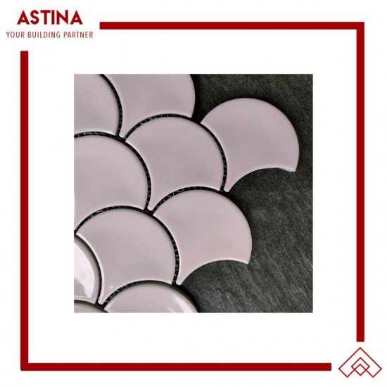Singres Mosaic Interior Concave Pink Fish Scale Glossy 25,6x27,3 cm Singres Mosaic Interior Concave Pink Fish Scale Glossy 25,6x27,3 cm
